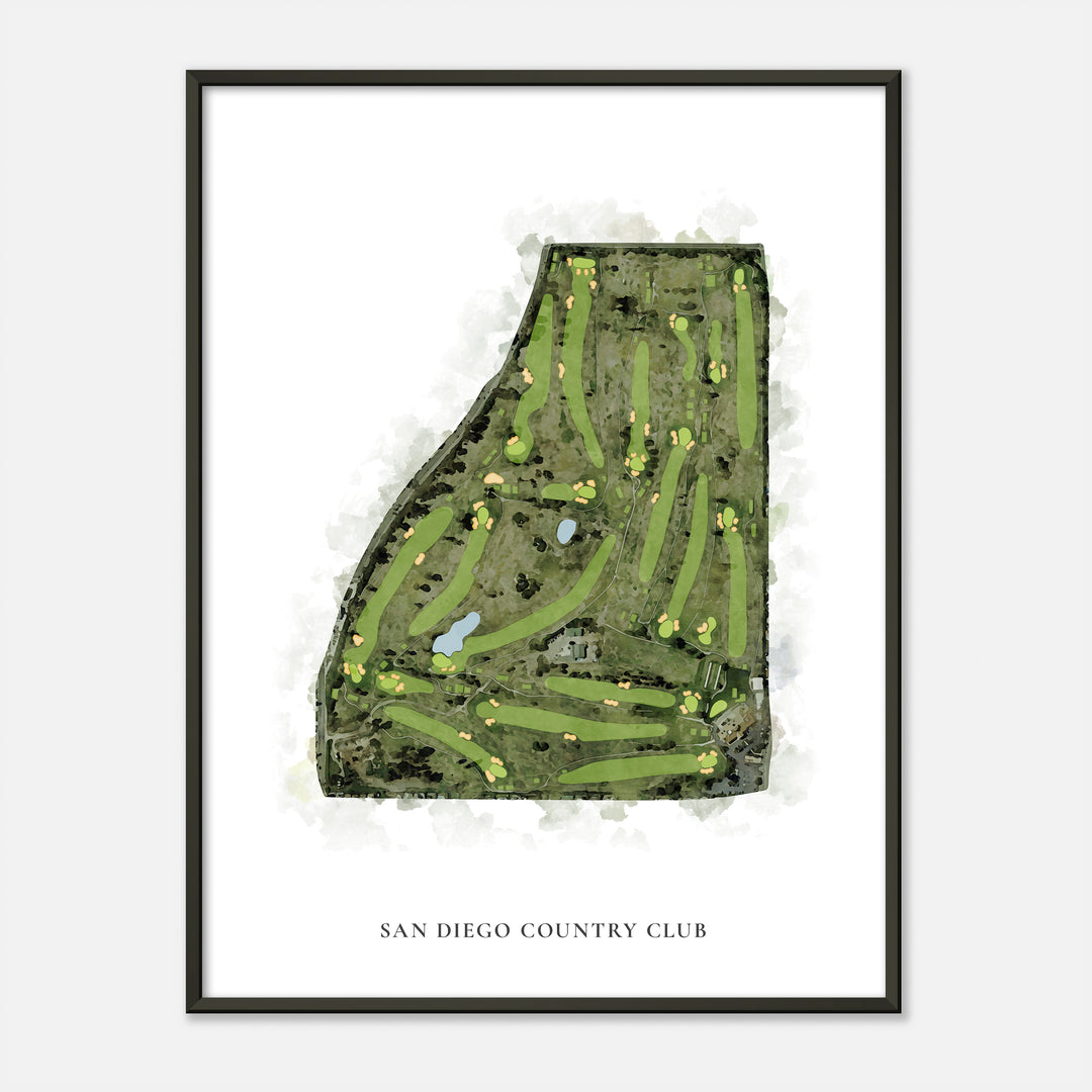 Print of San Diego Country Club Classic Map