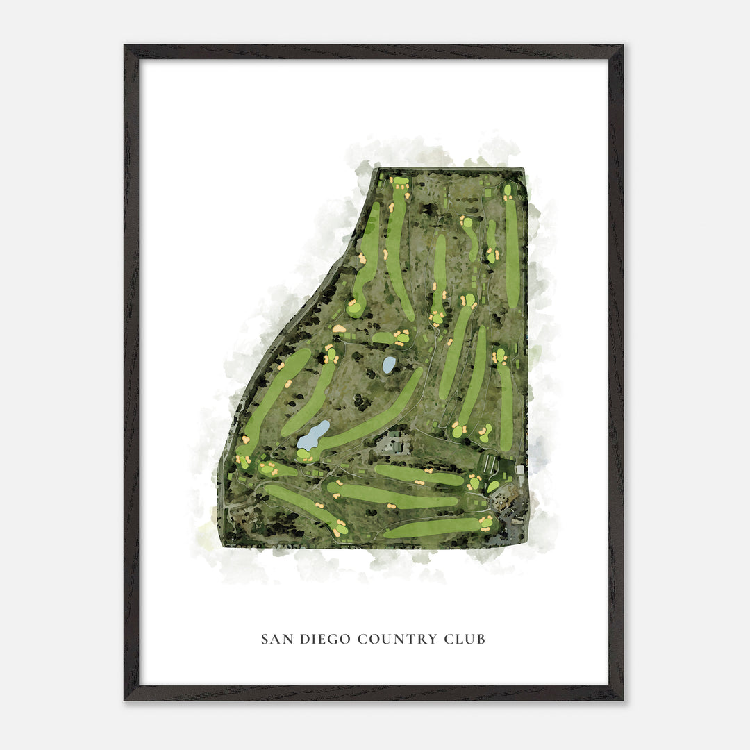 Print of San Diego Country Club Classic Map