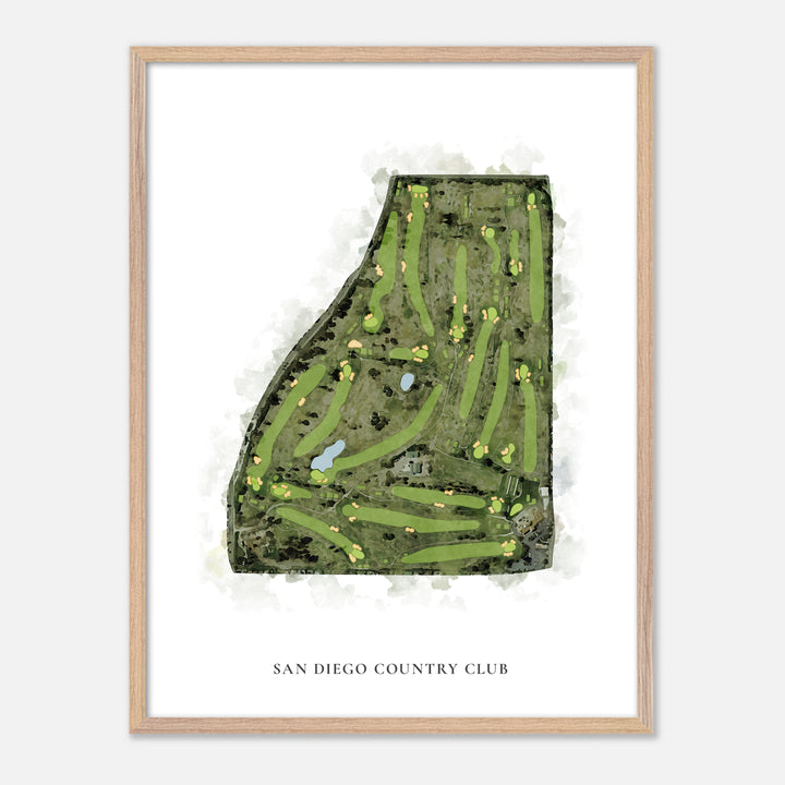 Print of San Diego Country Club Classic Map