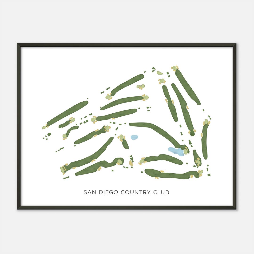 Print of San Diego Country Club Modern Map