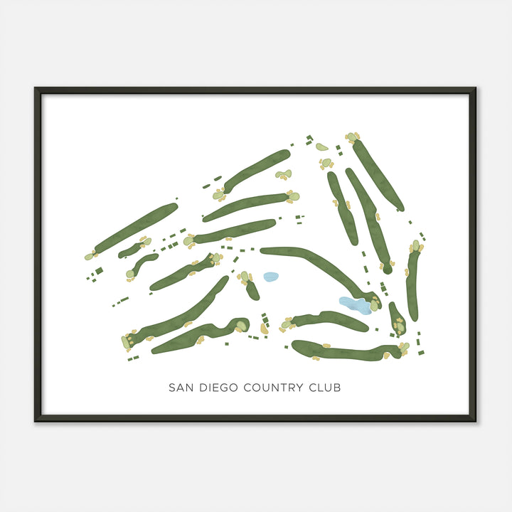 Print of San Diego Country Club Modern Map