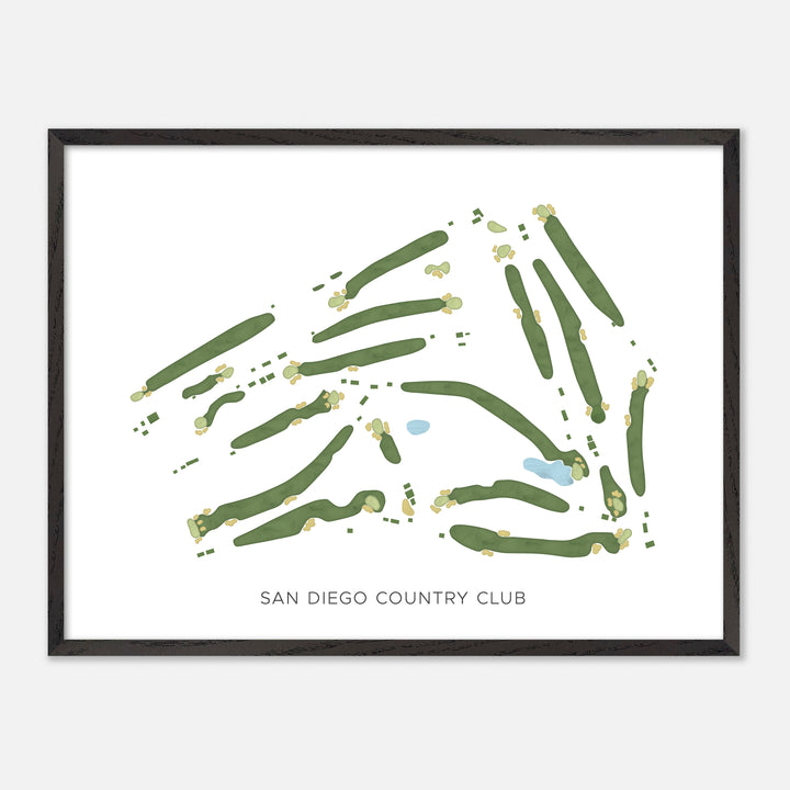 Print of San Diego Country Club Modern Map