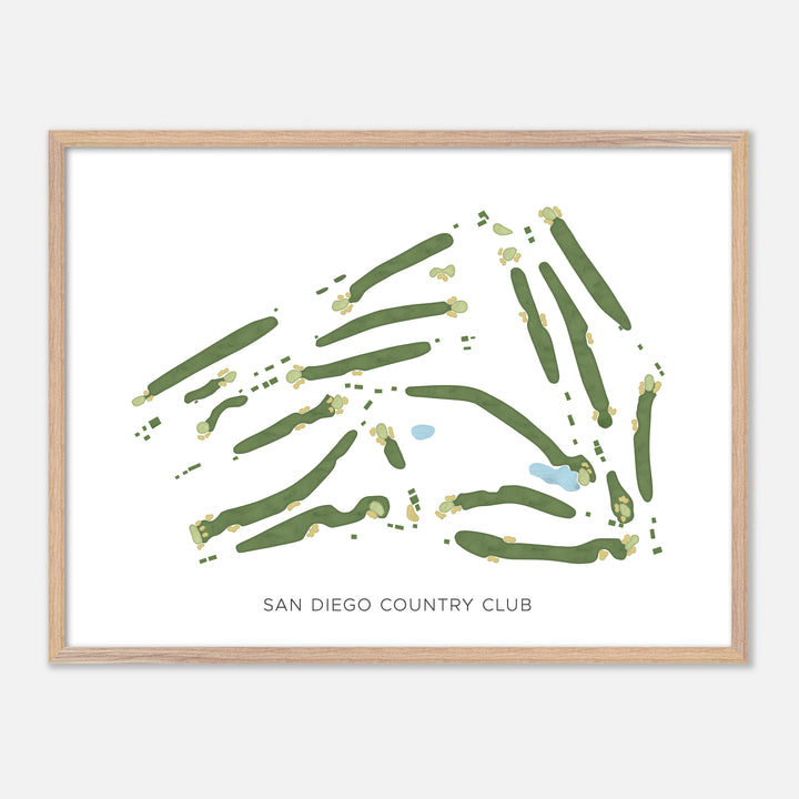 Print of San Diego Country Club Modern Map