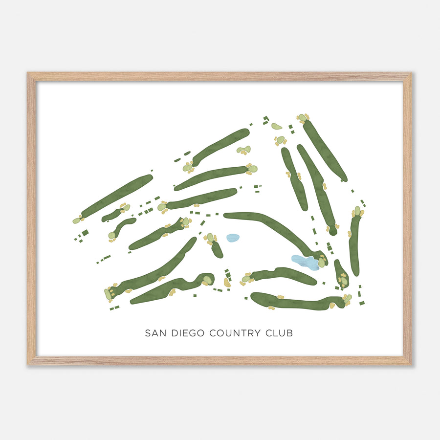 Print of San Diego Country Club Modern Map