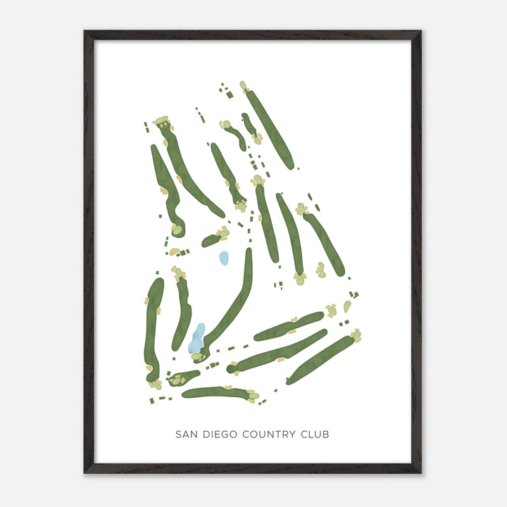 Print of San Diego Country Club Modern Map
