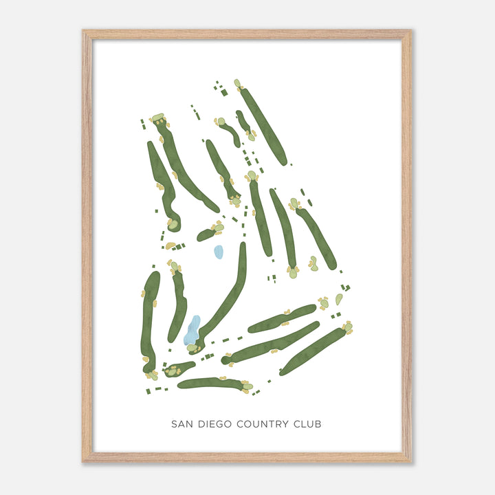 Print of San Diego Country Club Modern Map