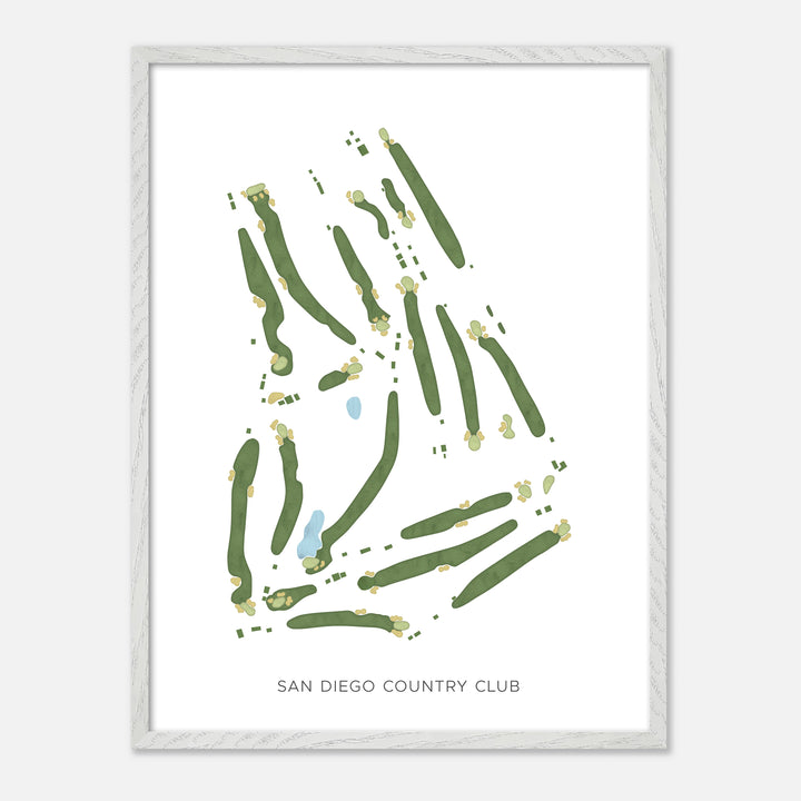 Print of San Diego Country Club Modern Map