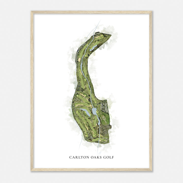 Print of Carlton Oaks Golf Classic Map