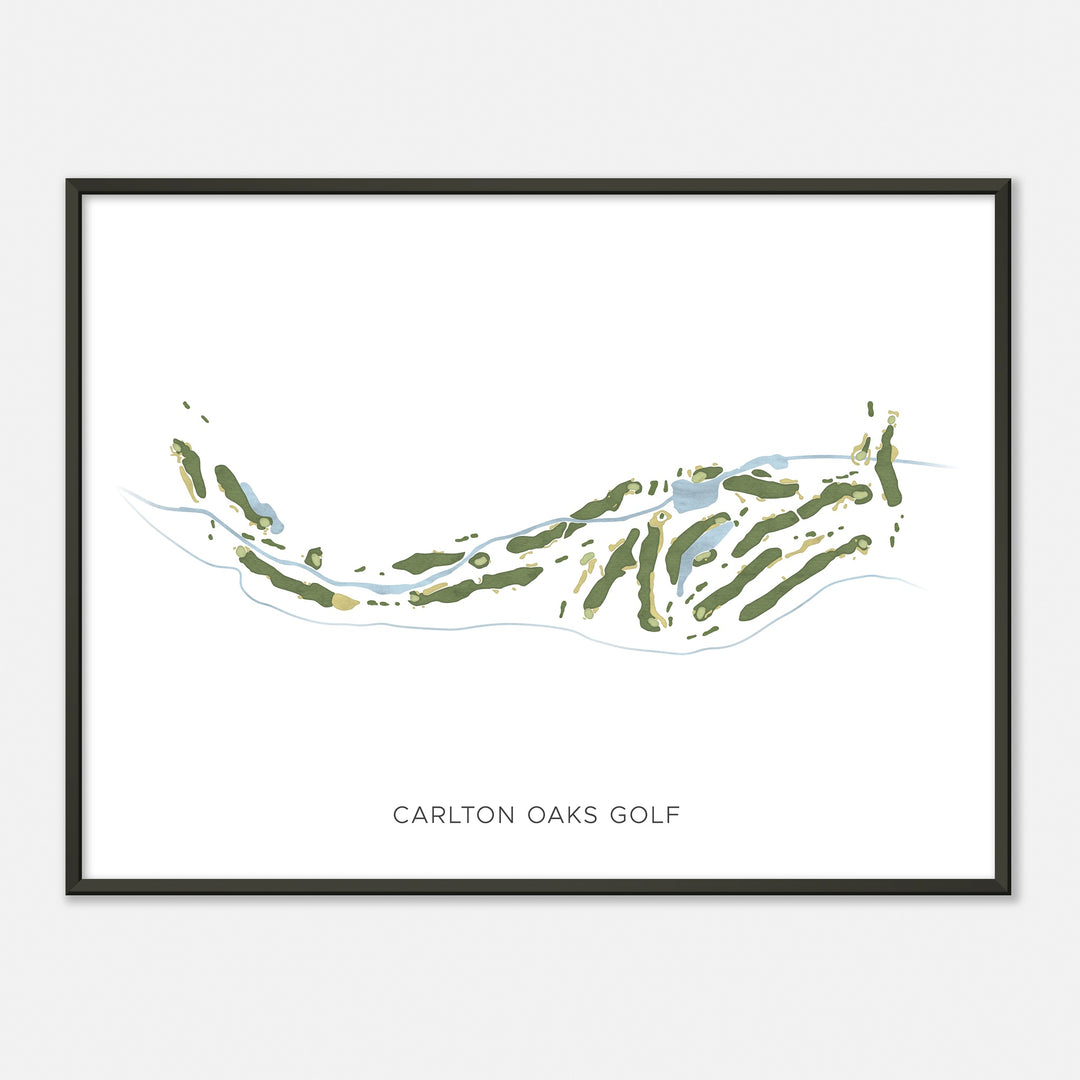 Print of Carlton Oaks Golf Modern Map