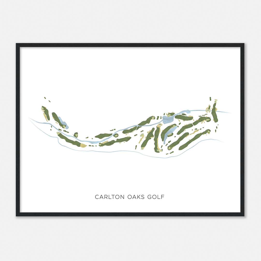 Print of Carlton Oaks Golf Modern Map