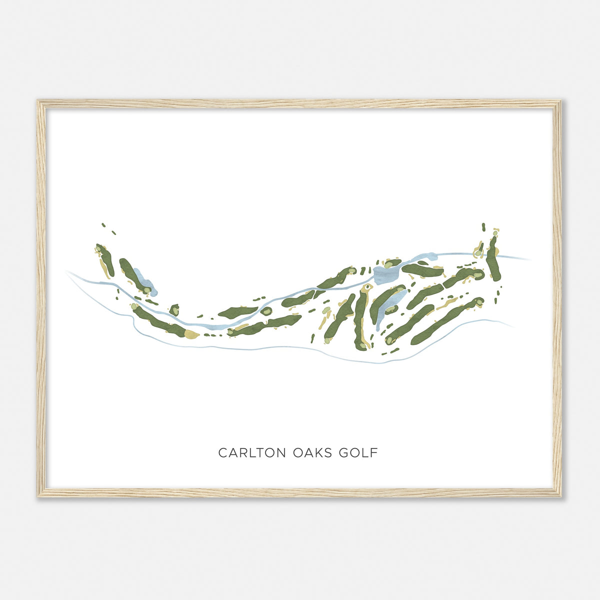 Print of Carlton Oaks Golf Modern Map