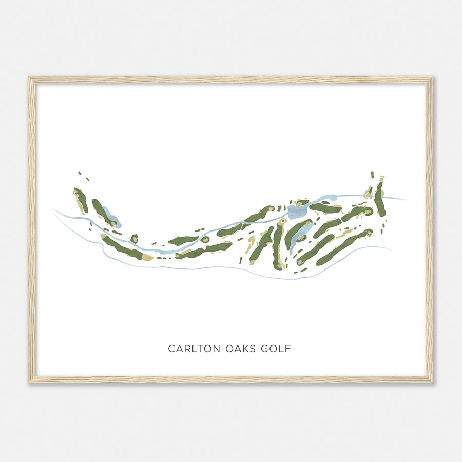 Print of Carlton Oaks Golf Modern Map