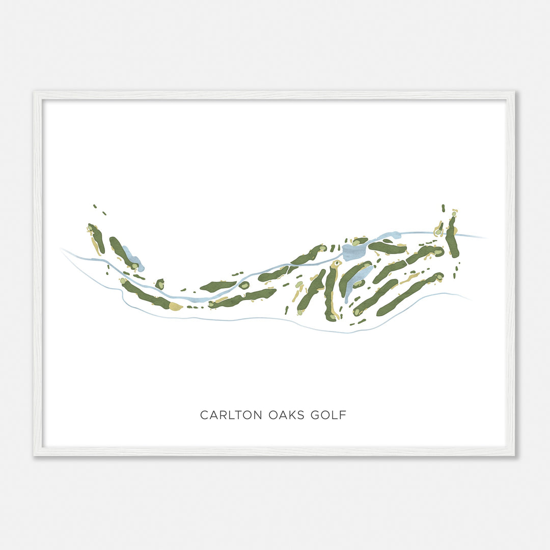 Print of Carlton Oaks Golf Modern Map