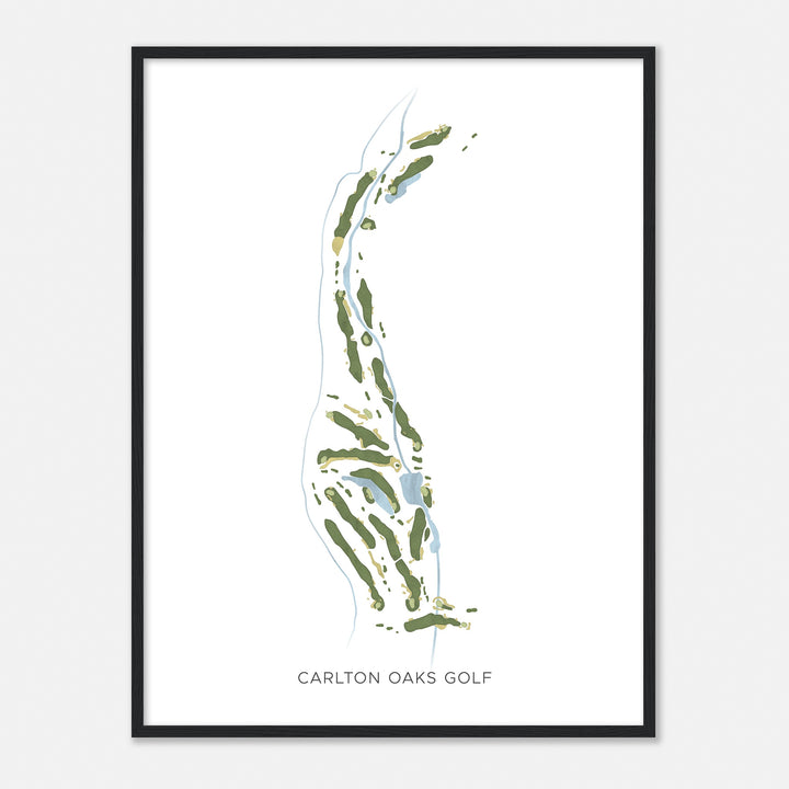 Print of Carlton Oaks Golf Modern Map