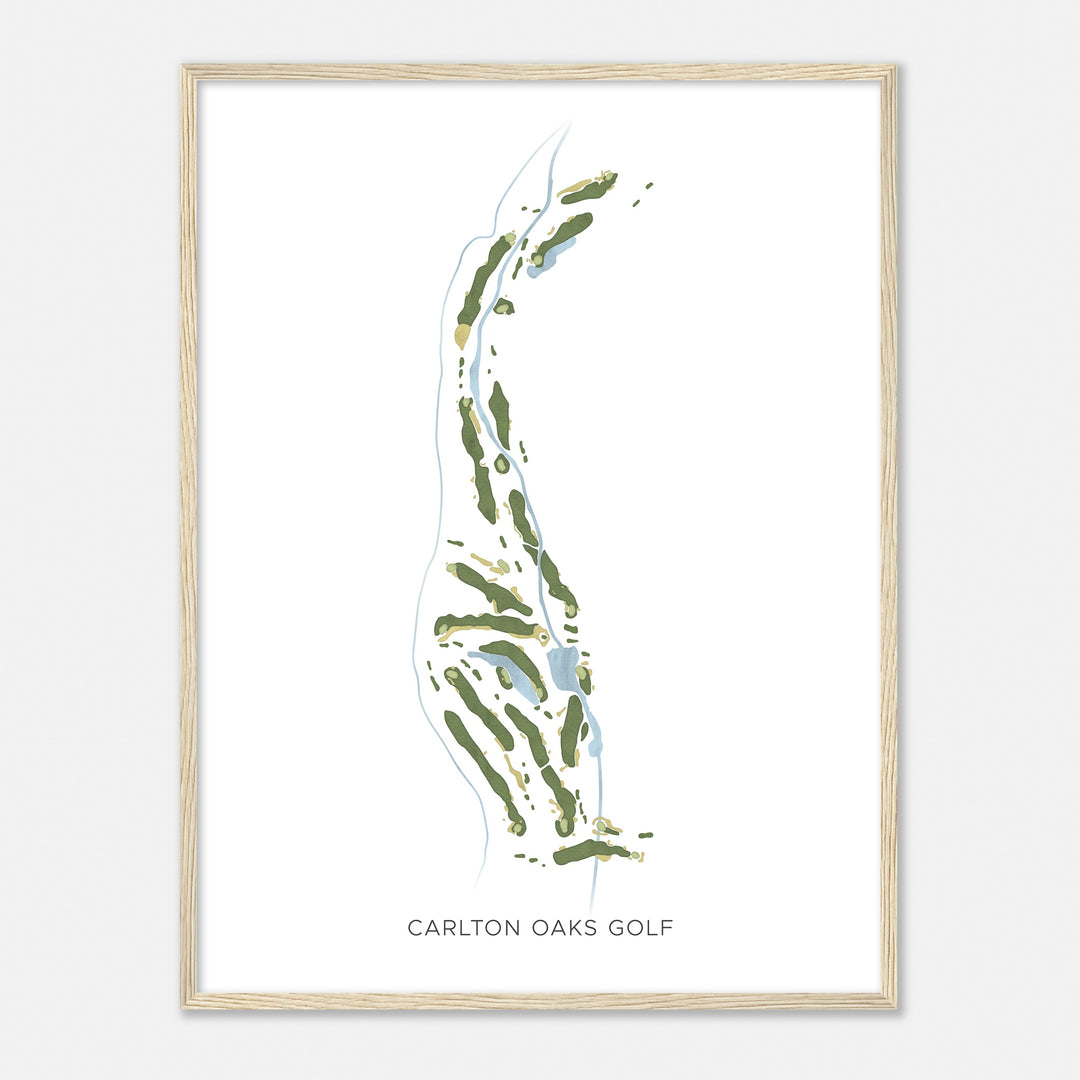 Print of Carlton Oaks Golf Modern Map