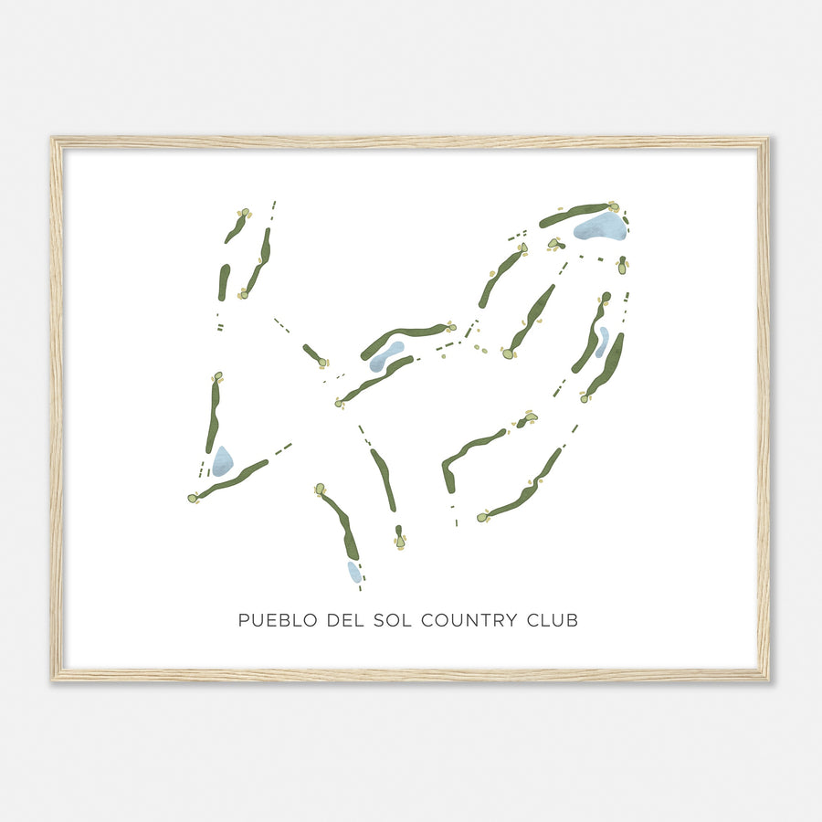 Print of Pueblo Del Sol Country Club Modern Map