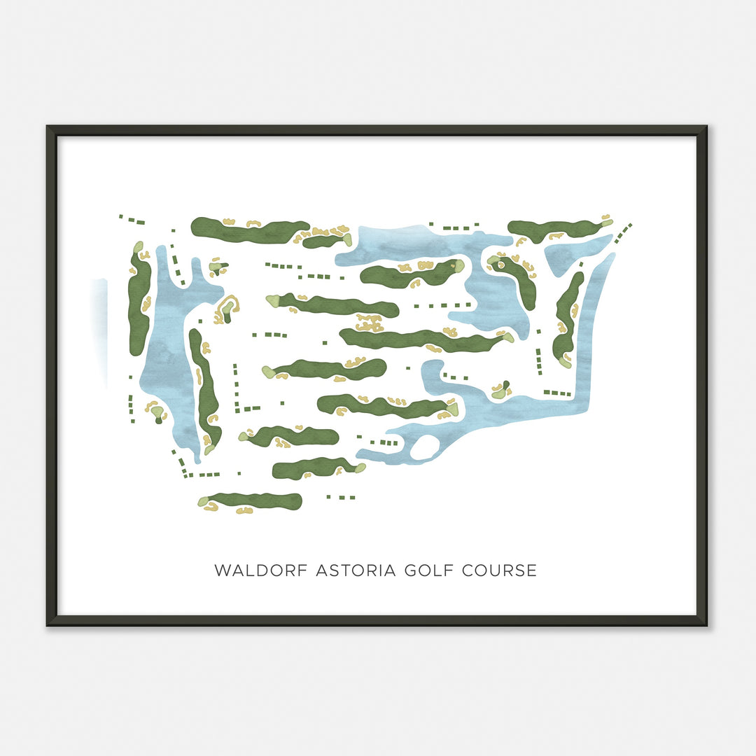 Print of Waldorf Astoria Golf Course Modern Map