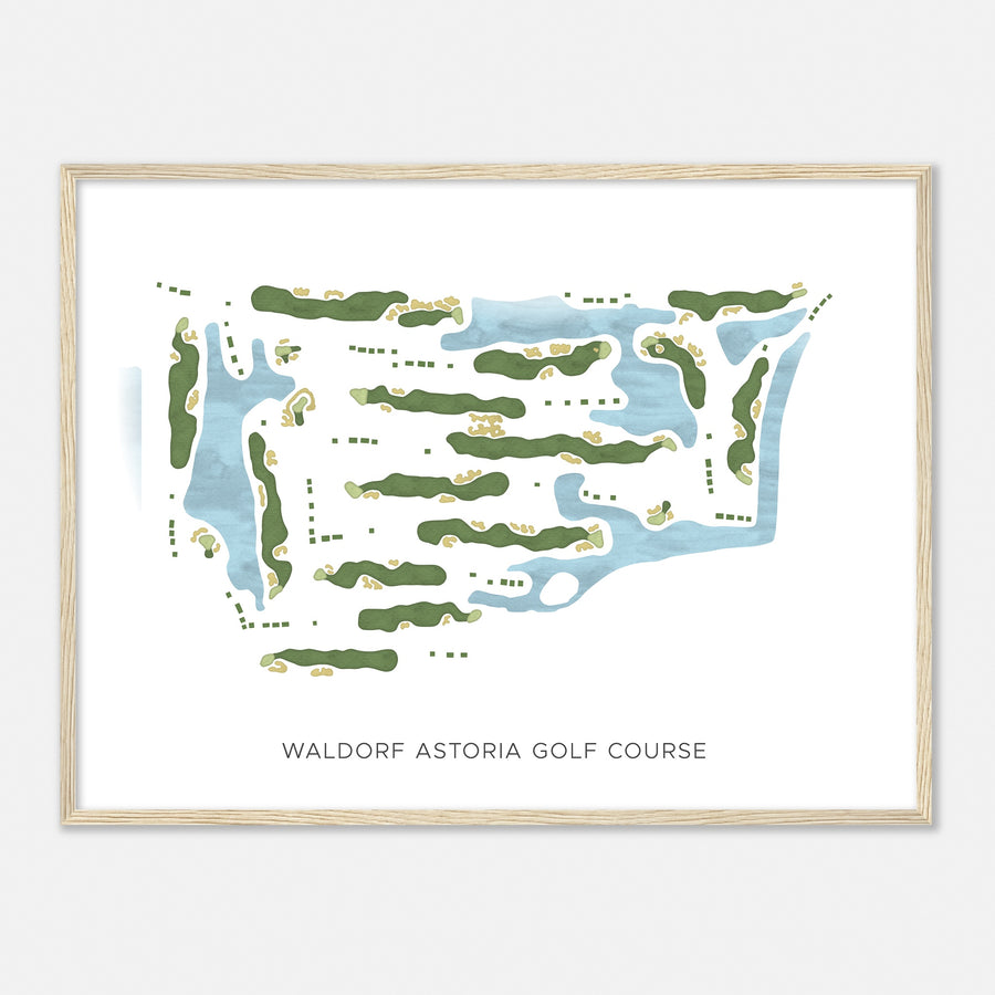 Print of Waldorf Astoria Golf Course Modern Map