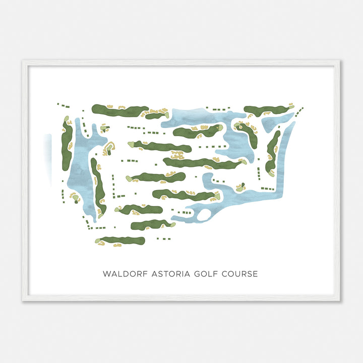Print of Waldorf Astoria Golf Course Modern Map
