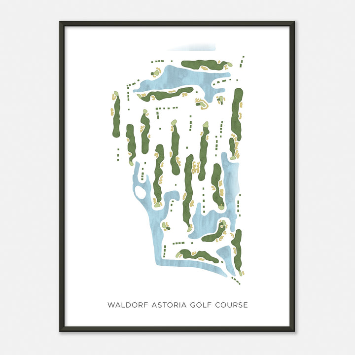 Print of Waldorf Astoria Golf Course Modern Map