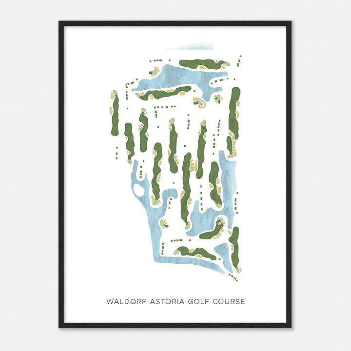 Print of Waldorf Astoria Golf Course Modern Map