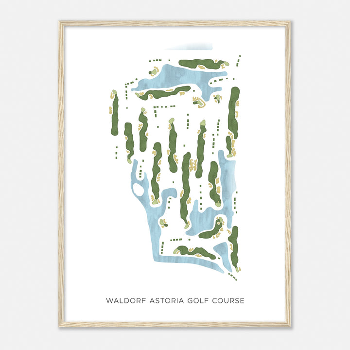 Print of Waldorf Astoria Golf Course Modern Map