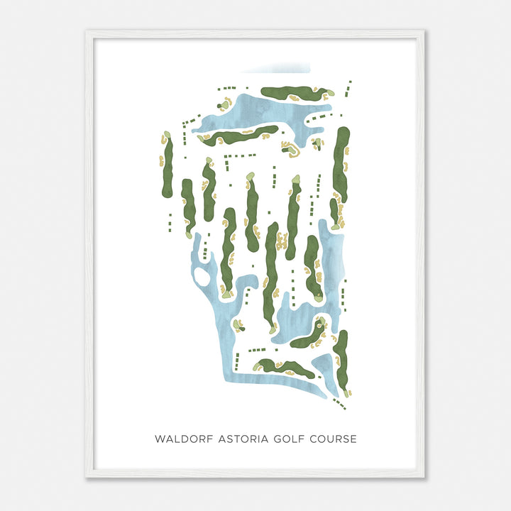 Print of Waldorf Astoria Golf Course Modern Map