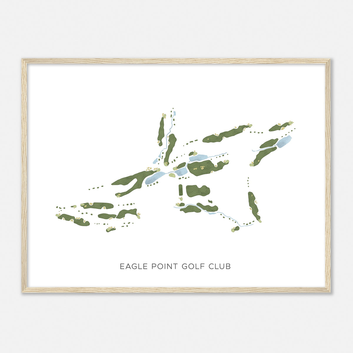 Print of Eagle Point Golf Club Modern Map