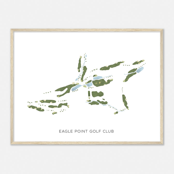Print of Eagle Point Golf Club Modern Map