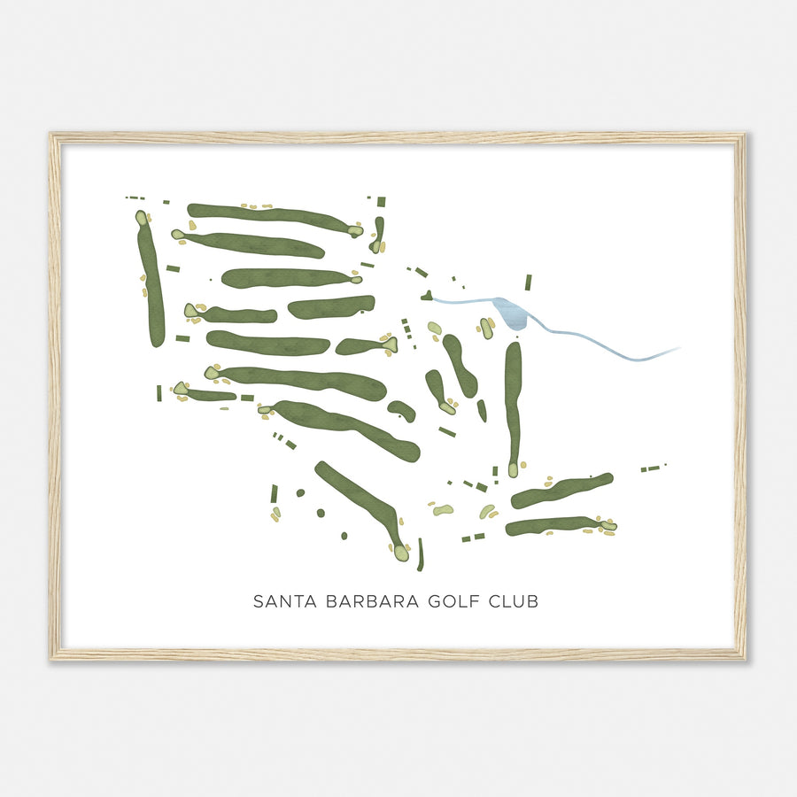 Print of Santa Barbara Golf Club Modern Map