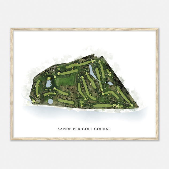 Print of Sandpiper Golf Course Classic Map