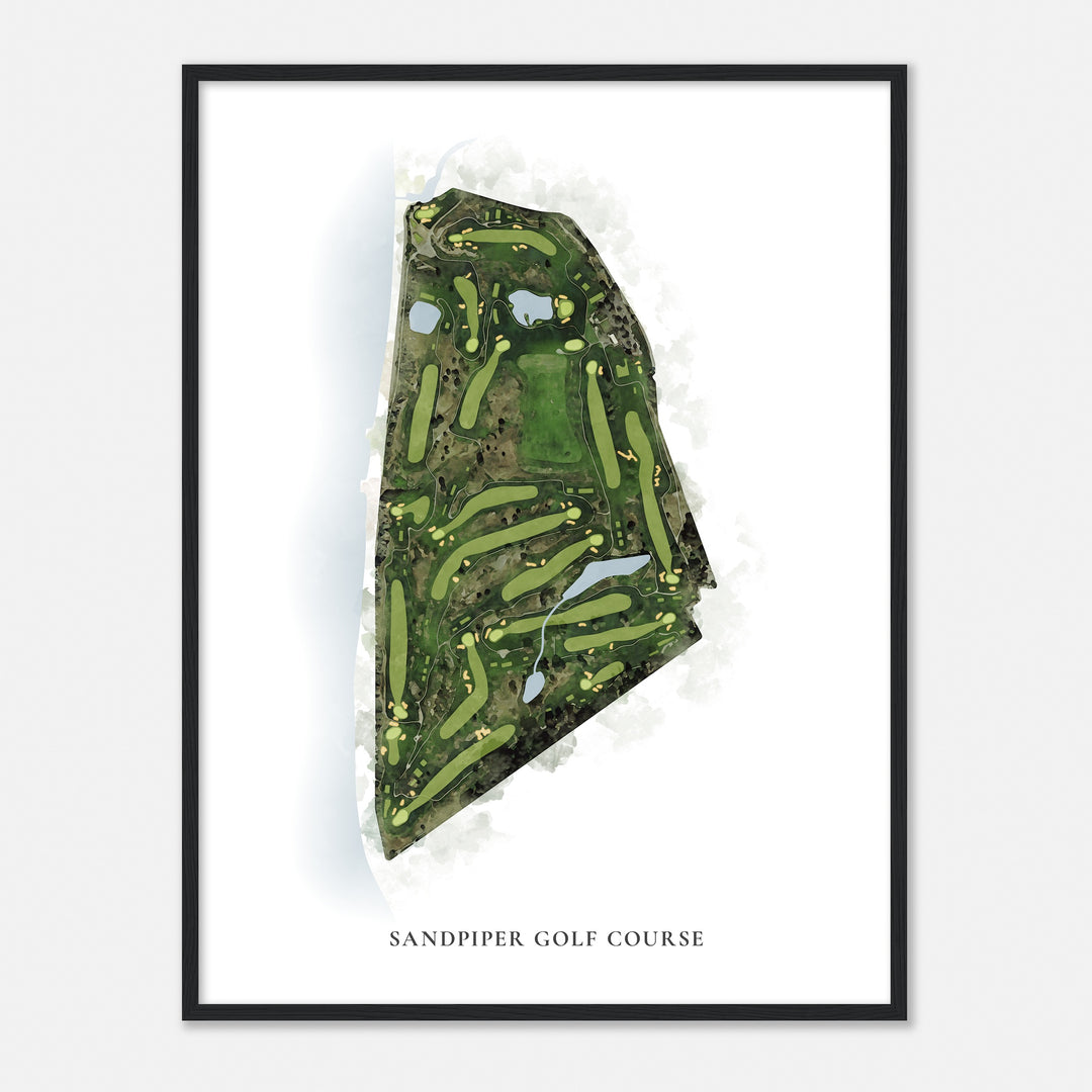 Print of Sandpiper Golf Course Classic Map