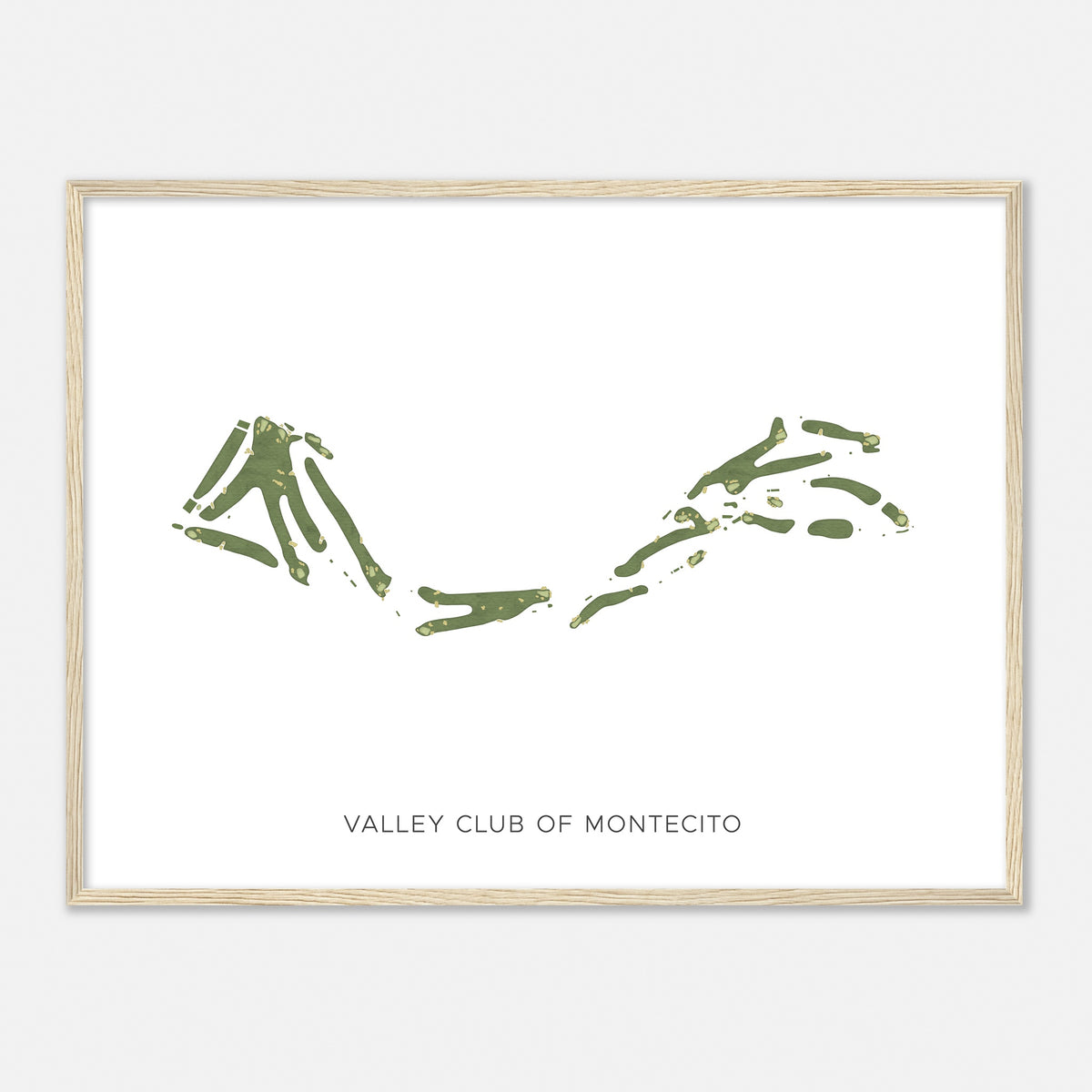 Print of Valley Club Of Montecito Modern Map