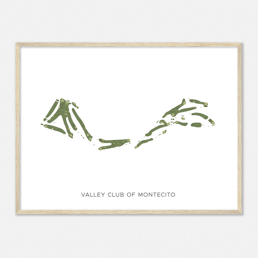 Print of Valley Club Of Montecito Modern Map