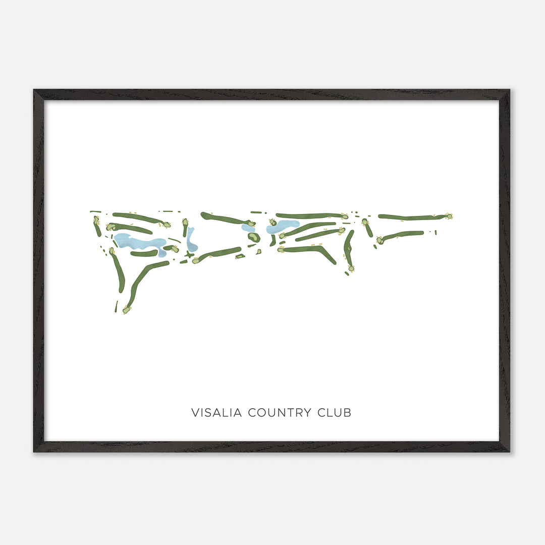 Print of Visalia Country Club Modern Map