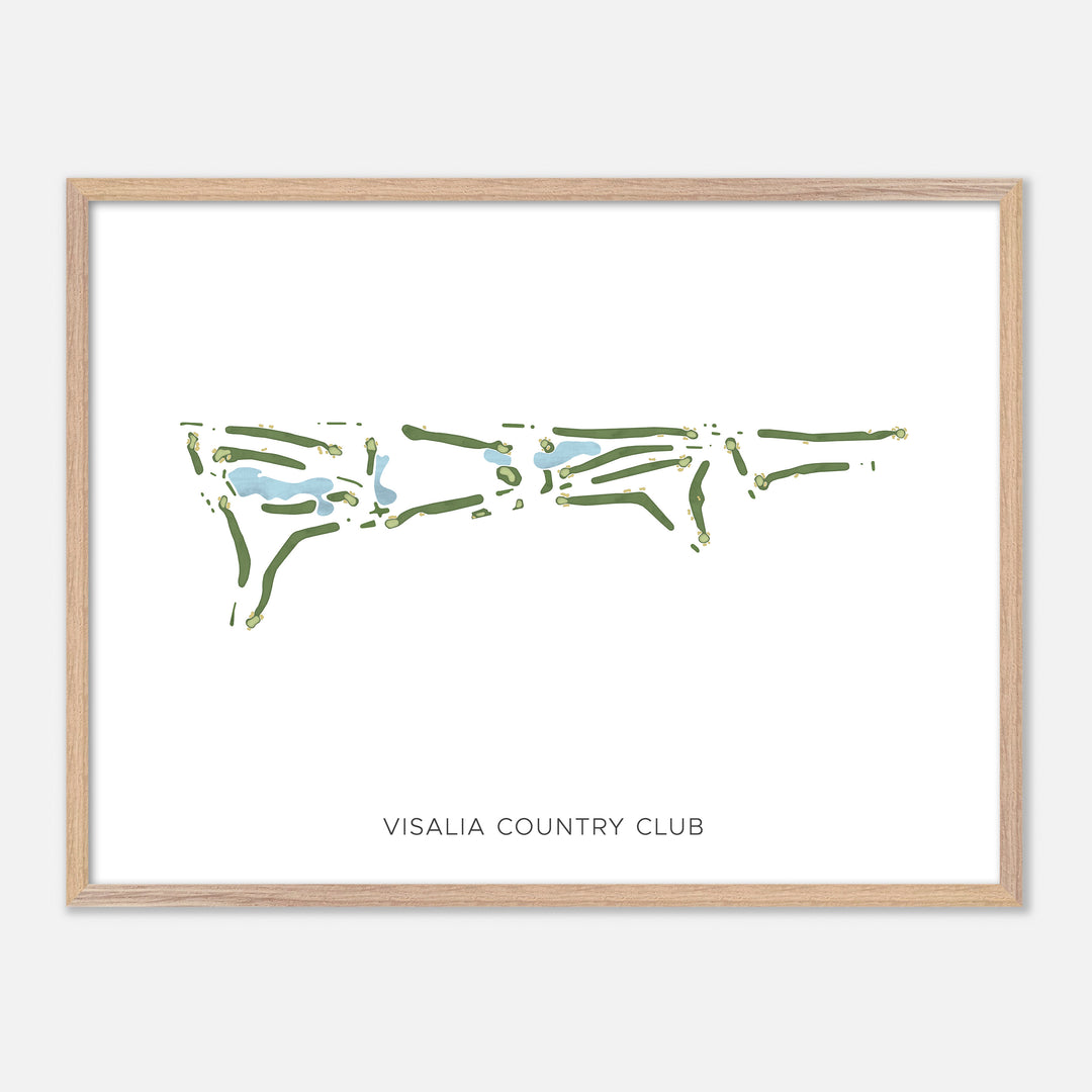 Print of Visalia Country Club Modern Map