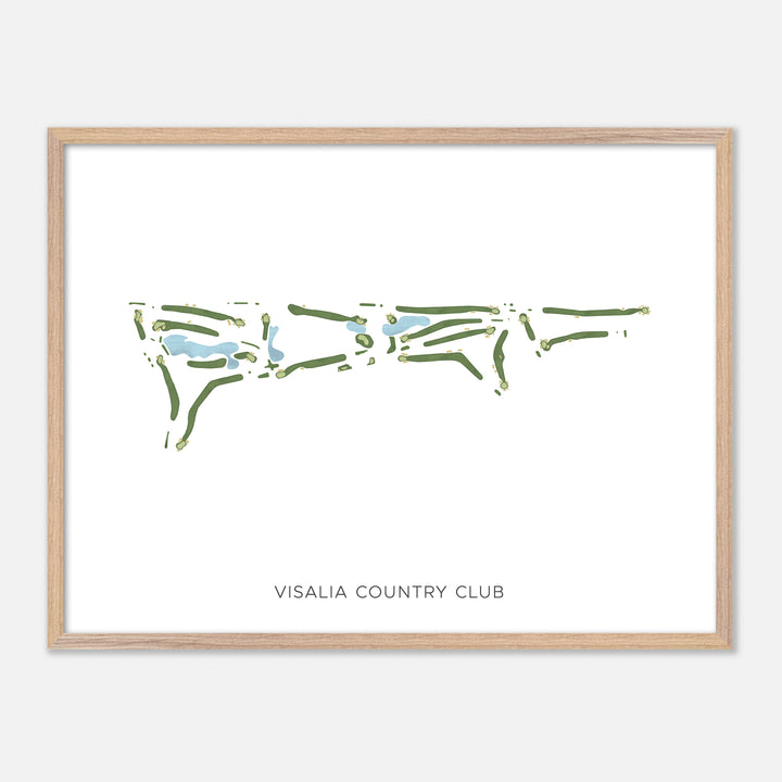 Print of Visalia Country Club Modern Map