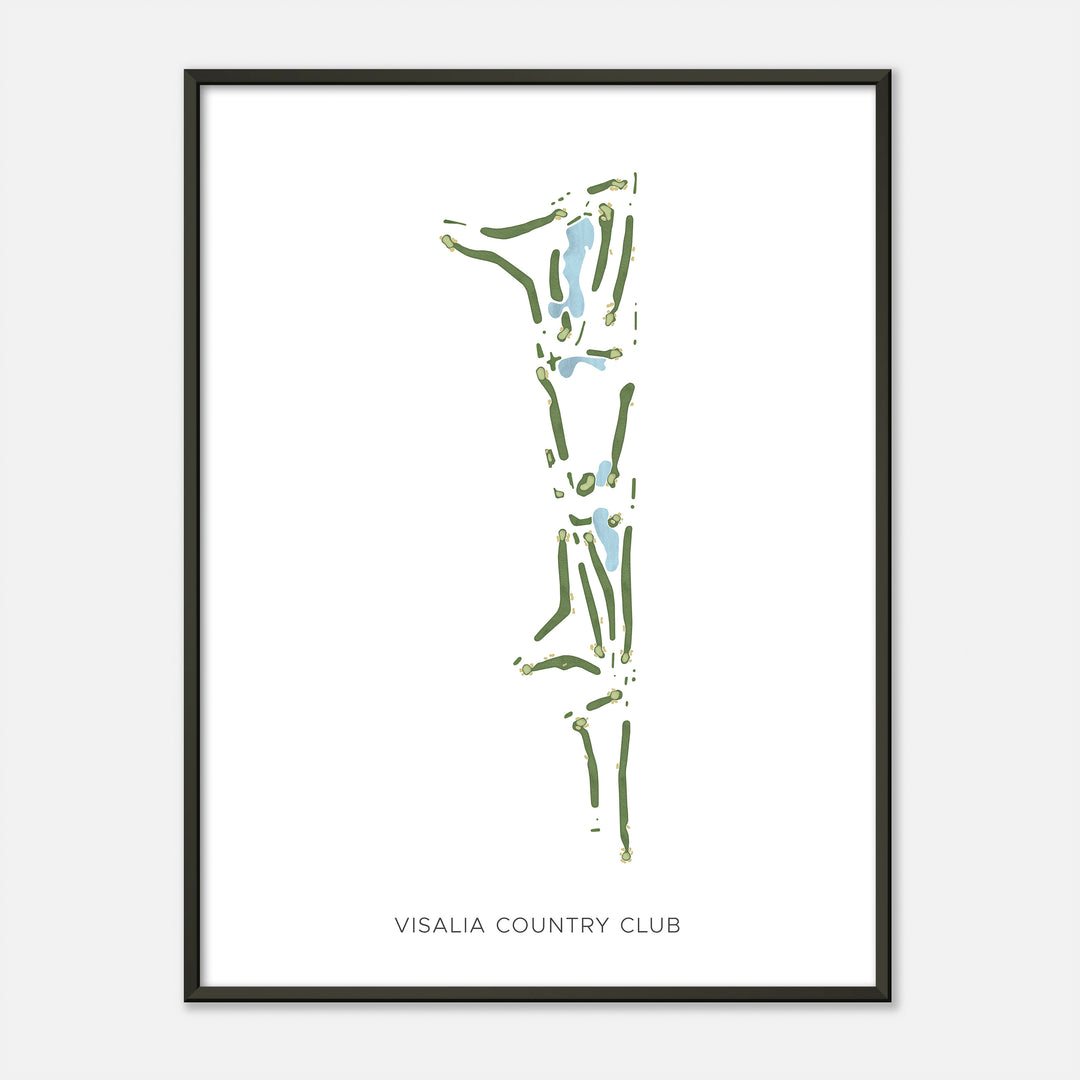 Print of Visalia Country Club Modern Map