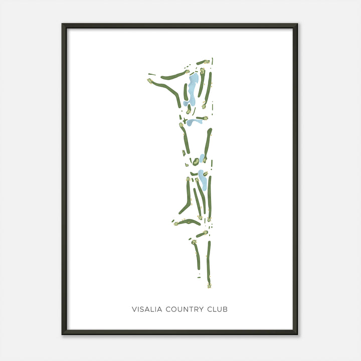 Print of Visalia Country Club Modern Map