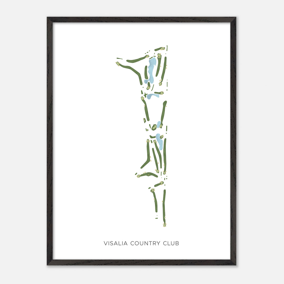 Print of Visalia Country Club Modern Map