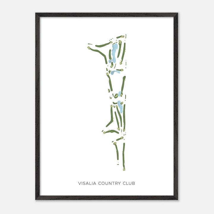 Print of Visalia Country Club Modern Map