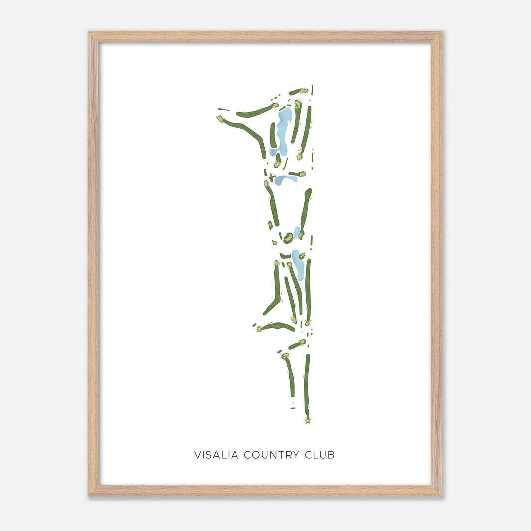 Print of Visalia Country Club Modern Map