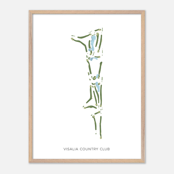 Print of Visalia Country Club Modern Map