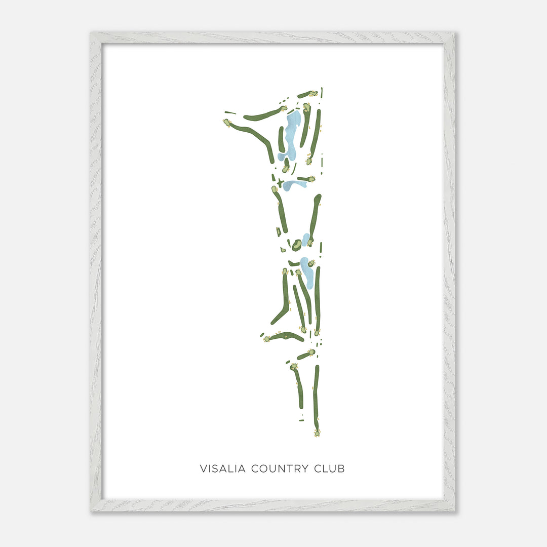 Print of Visalia Country Club Modern Map