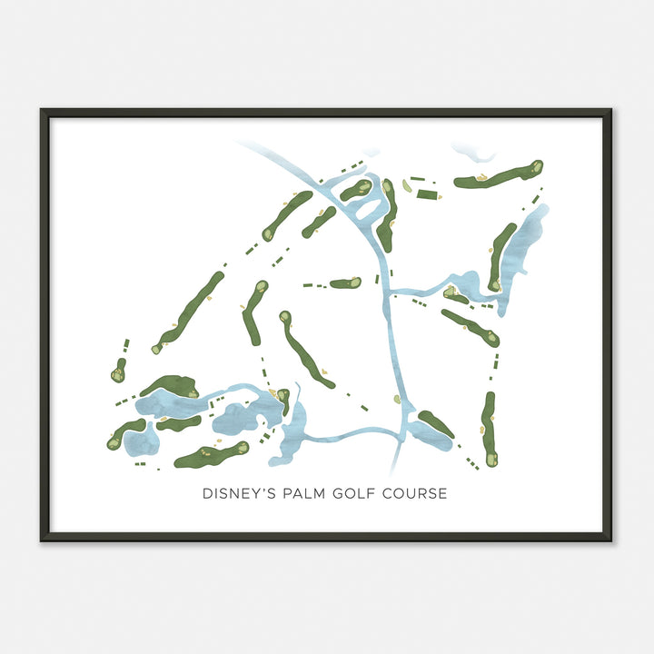 Print of Disney'S Palm Golf Course Modern Map