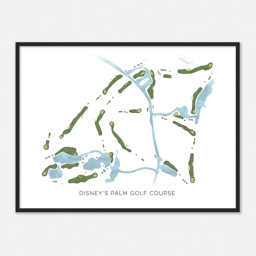 Print of Disney'S Palm Golf Course Modern Map