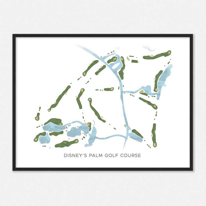 Print of Disney'S Palm Golf Course Modern Map