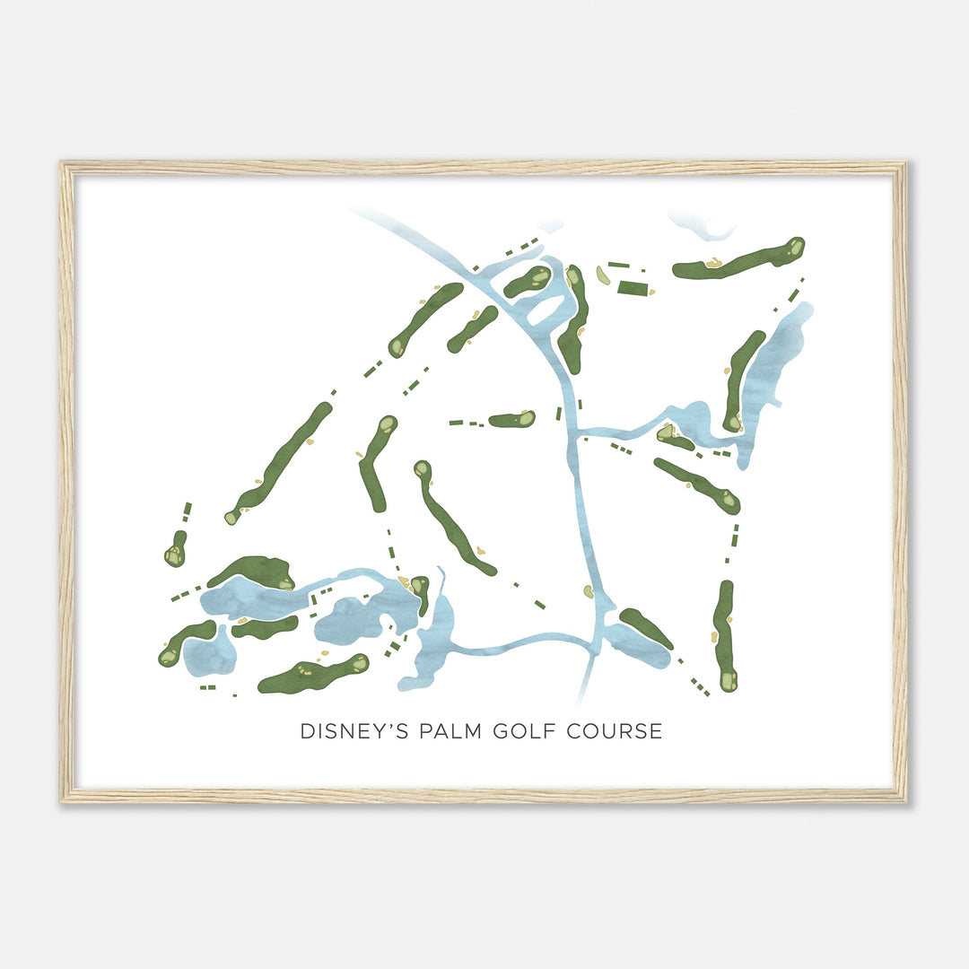 Print of Disney'S Palm Golf Course Modern Map