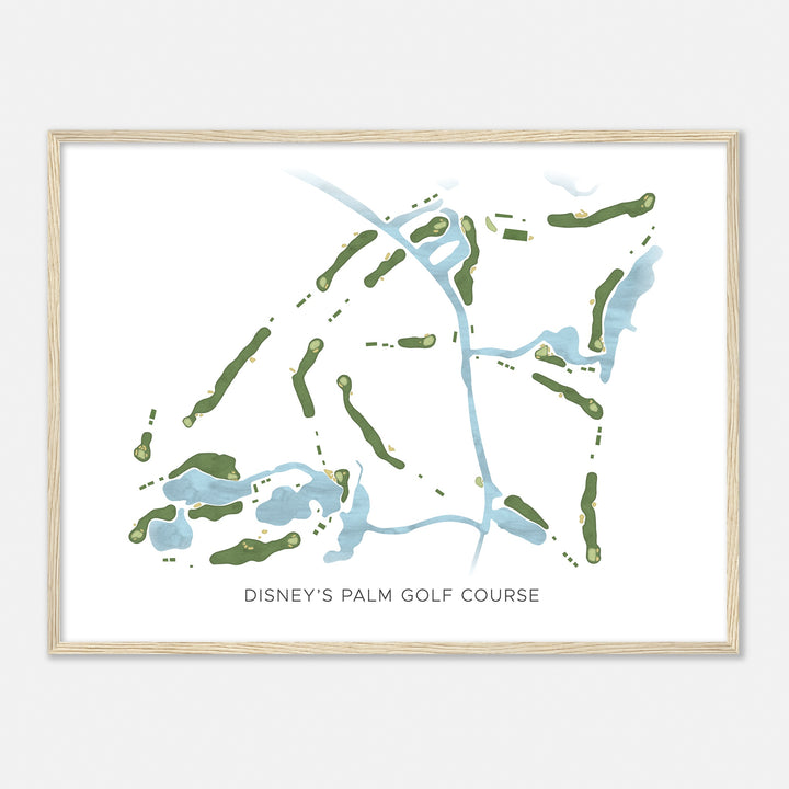 Print of Disney'S Palm Golf Course Modern Map