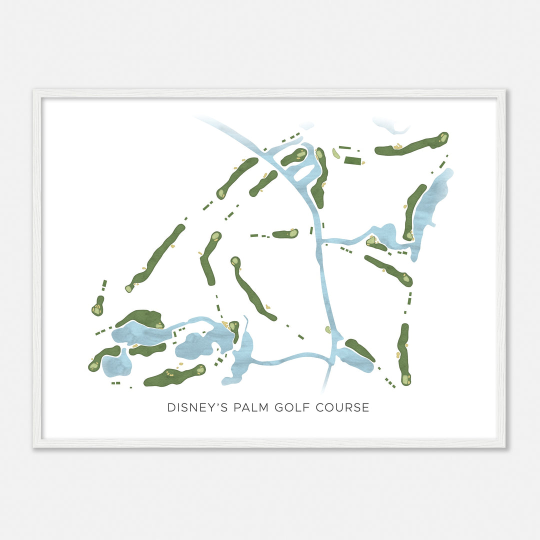 Print of Disney'S Palm Golf Course Modern Map